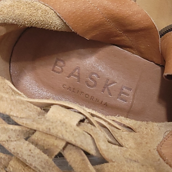 BASKE California "Cactus" Leather Woven Lattice Pattern Zip-Up Ankle Boots - Picture 14 of 16